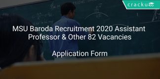 MSU Baroda Recruitment 2020 Assistant Professor & Other 82 Vacancies