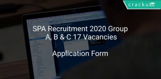 SPA Recruitment 2020 Group A, B & C 17 Vacancies