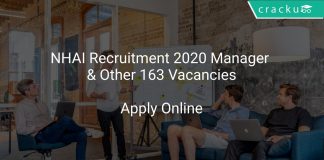 NHAI Recruitment 2020 Manager & Other 163 Vacancies
