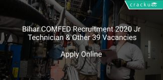 Bihar COMFED Recruitment 2020 Jr Technician & Other 39 Vacancies