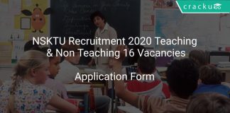 NSKTU Recruitment 2020 Teaching & Non Teaching 16 Vacancies