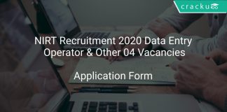 NIRT Recruitment 2020 Data Entry Operator & Other 04 Vacancies