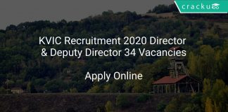 KVIC Recruitment 2020 Director & Deputy Director 34 Vacancies