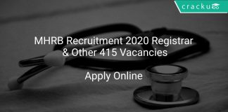 MHRB Recruitment 2020 Registrar & Other 415 Vacancies