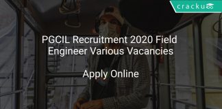 PGCIL Recruitment 2020 Field Engineer Various Vacancies