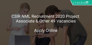 CSIR NML Recruitment 2020 Project Associate & Other 49 Vacancies