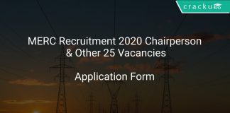 MERC Recruitment 2020 Chairperson & Other 25 Vacancies