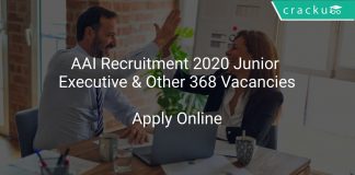 AAI Recruitment 2020 Junior Executive & Other 368 Vacancies