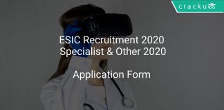 ESIC Recruitment 2020 Specialist & Other 2020