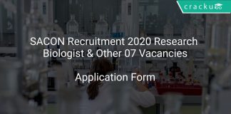 SACON Recruitment 2020 Research Biologist & Other 07 Vacancies