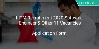 IIITM Recruitment 2020 Software Engineer & Other 11 Vacancies