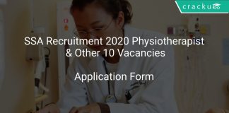 SSA Recruitment 2020 Physiotherapist & Other 10 Vacancies
