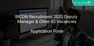 IRCON Recruitment 2020 Deputy Manager & Other 42 Vacancies