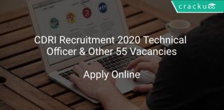 CDRI Recruitment 2020 Technical Officer & Other 55 Vacancies