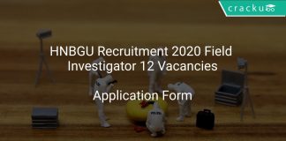 HNBGU Recruitment 2020 Field Investigator 12 Vacancies