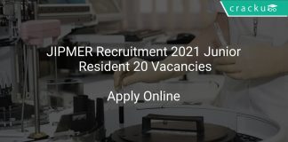 JIPMER Recruitment 2021 Junior Resident 20 Vacancies