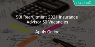 SBI Recruitment 2021 Insurance Advisor 50 Vacancies