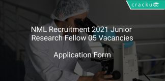 NML Recruitment 2021 Junior Research Fellow 05 Vacancies