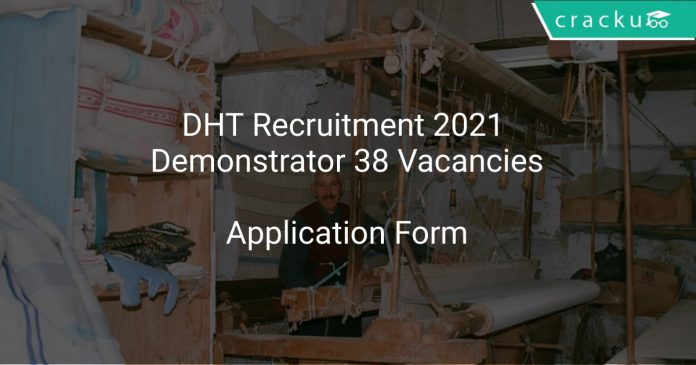 DHT Recruitment 2021 Demonstrator 38 Vacancies