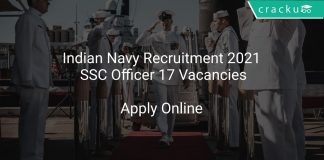 Indian Navy Recruitment 2021 SSC Officer 17 Vacancies