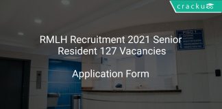 RMLH Recruitment 2021 Senior Resident 127 Vacancies