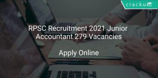 RPSC Recruitment 2021 Junior Accountant 279 Vacancies