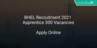 BHEL Recruitment 2021 Apprentice 300 Vacancies