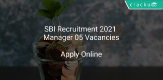 SBI Recruitment 2021 Manager 05 Vacancies