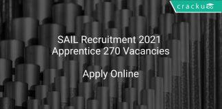 SAIL Recruitment 2021 Apprentice 270 Vacancies
