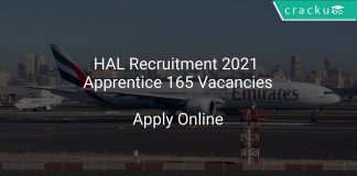 HAL Recruitment 2021 Apprentice 165 Vacancies