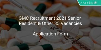 GMC Recruitment 2021 Senior Resident & Other 35 Vacancies