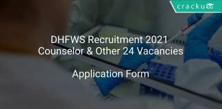 DHFWS Recruitment 2021 Counselor & Other 24 Vacancies