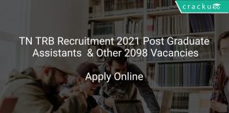 Tamil Nadu TRB Recruitment 2021 Post Graduate Assistants & Other 2098 Vacancies