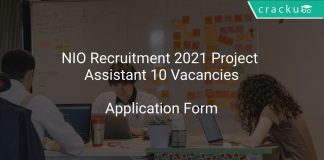 NIO Recruitment 2021 Project Assistant 10 Vacancies