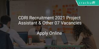 CDRI Recruitment 2021 Project Assistant & Other 07 Vacancies