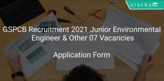 GSPCB Recruitment 2021 Junior Environmental Engineer & Other 07 Vacancies