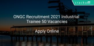 ONGC Recruitment 2021 Industrial Trainee 50 Vacancies