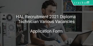 HAL Recruitment 2021 Diploma Technician Various Vacancies