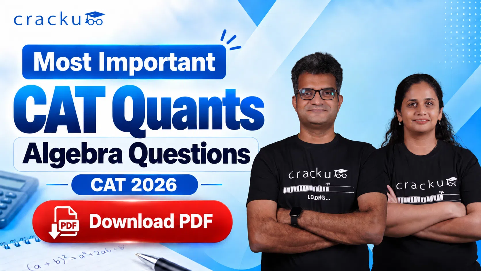 100+ Most Important CAT Algebra Questions PDF For CAT 2026