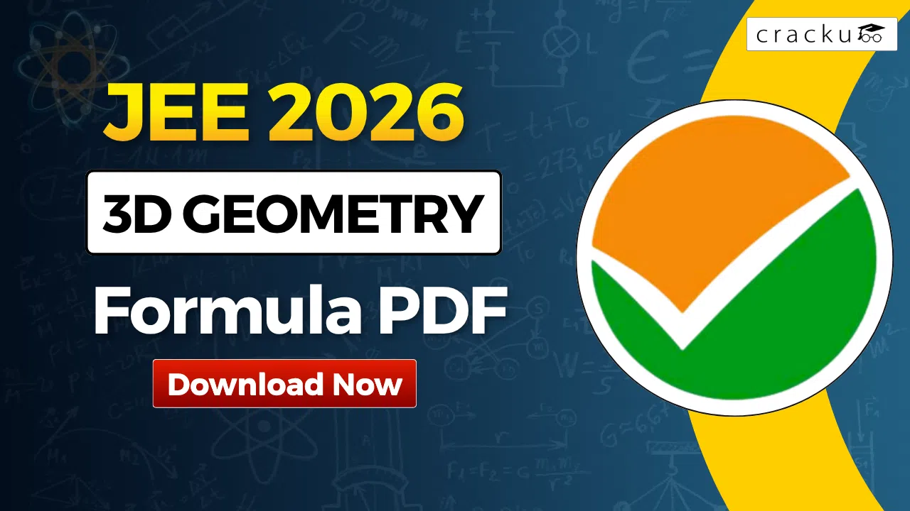 3D Geometry Formulas For JEE 2026, Download PDF Now
