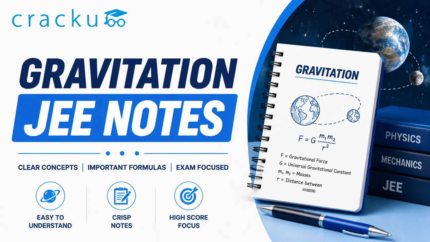 Gravitation JEE Notes PDF, Formulas, Practice Questions