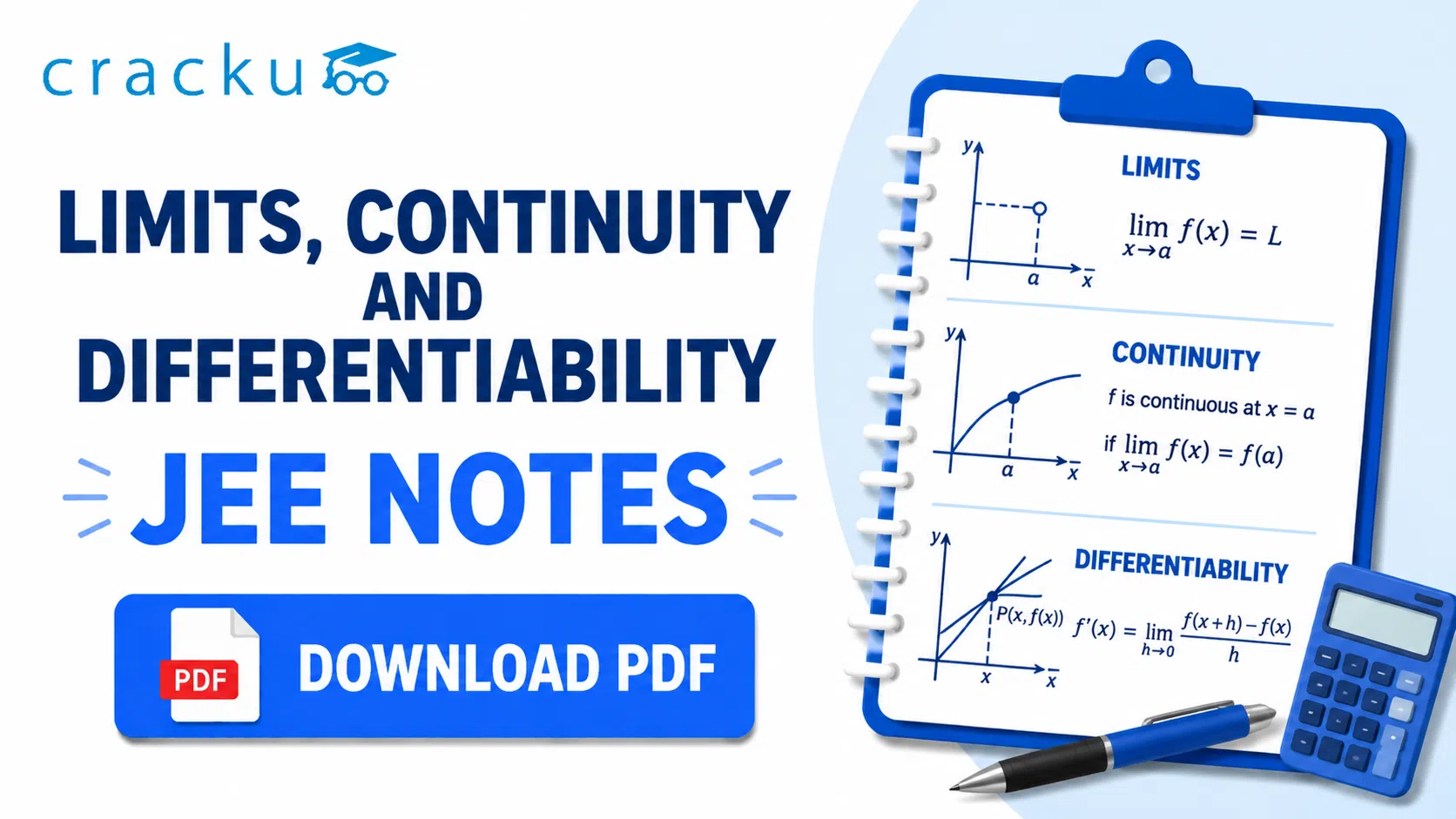 Limits, Continuity and Differentiability JEE Notes, PDF image