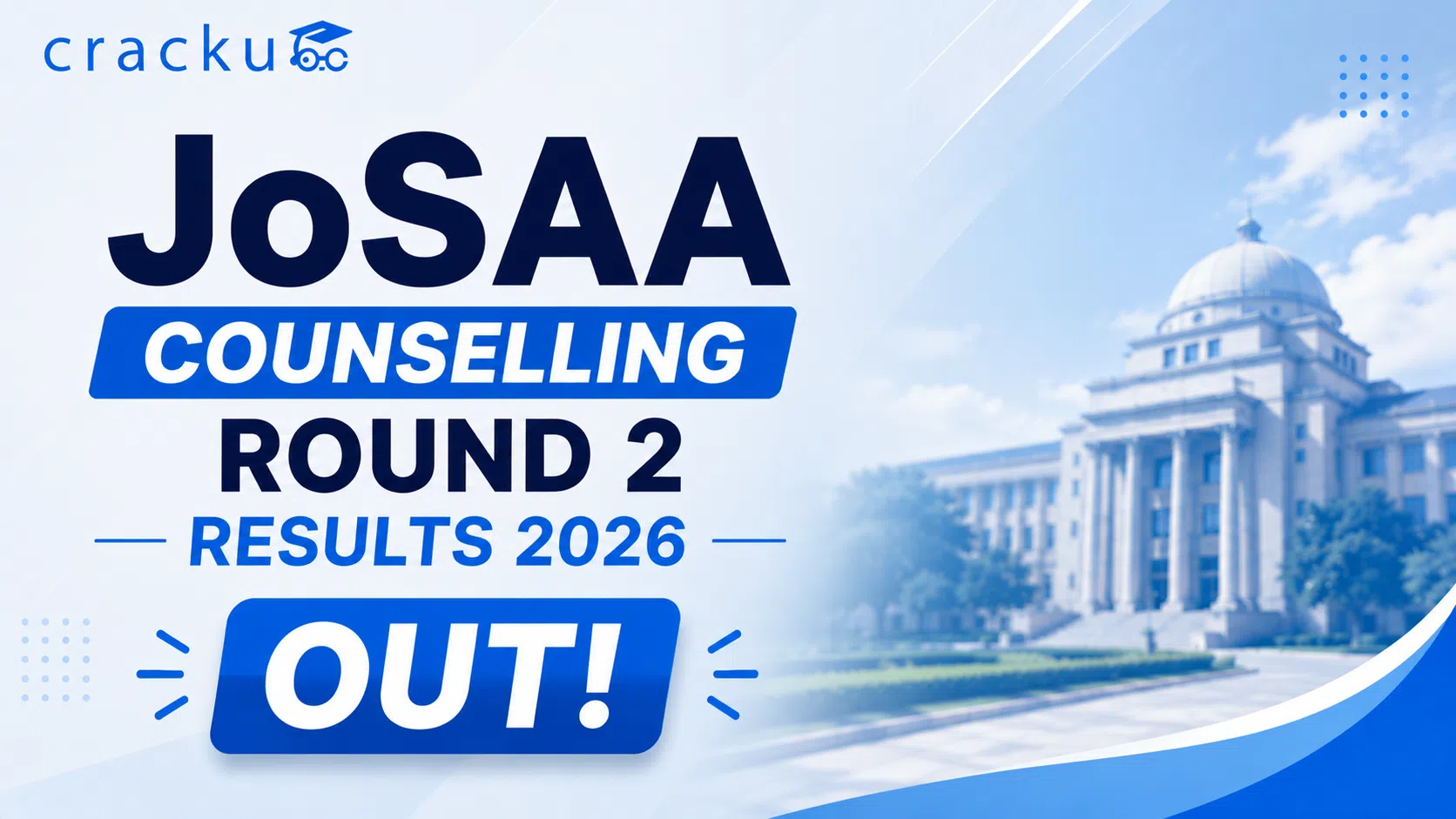 JoSAA Counselling 2026 Round 2 OUT, Seat Allotment, Cutoff image