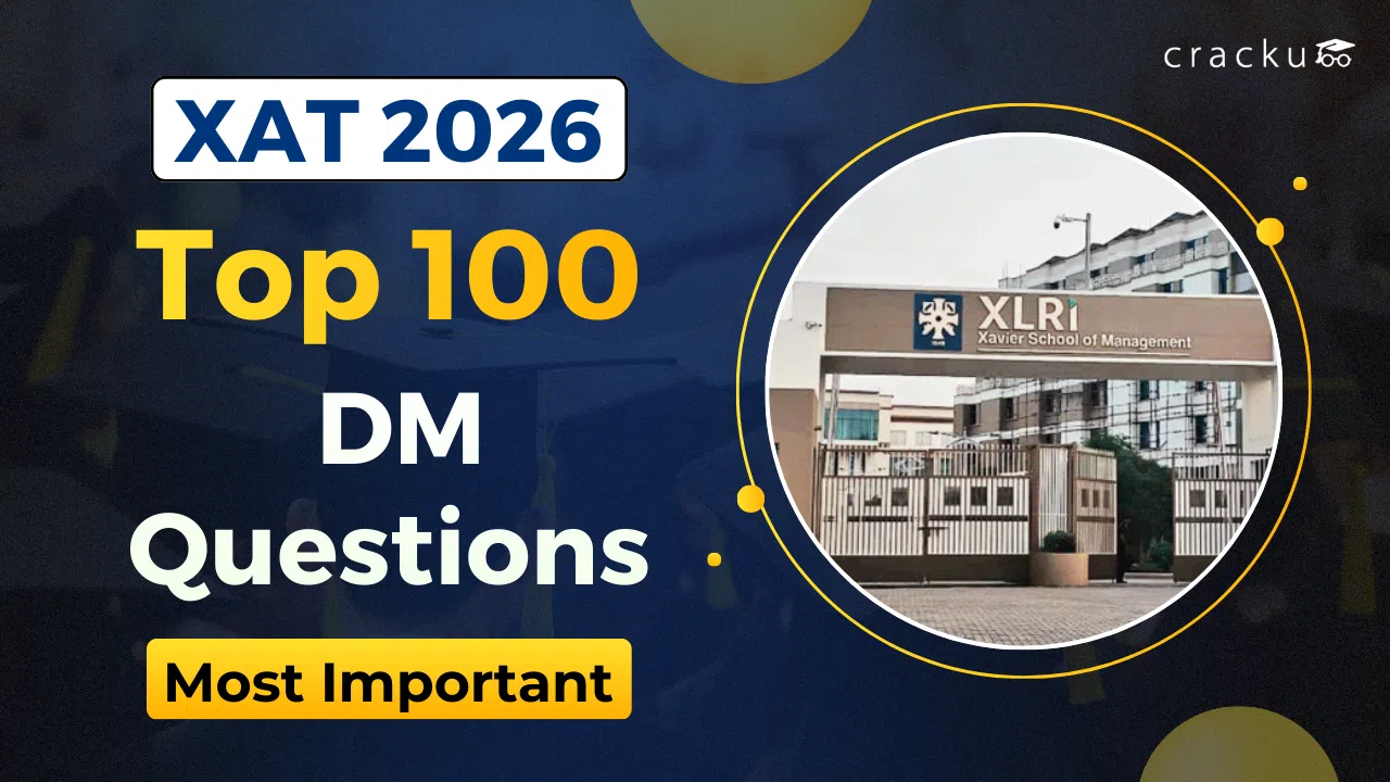 Top 100 XAT 2026 DM Questions PDF With Video Solutions image