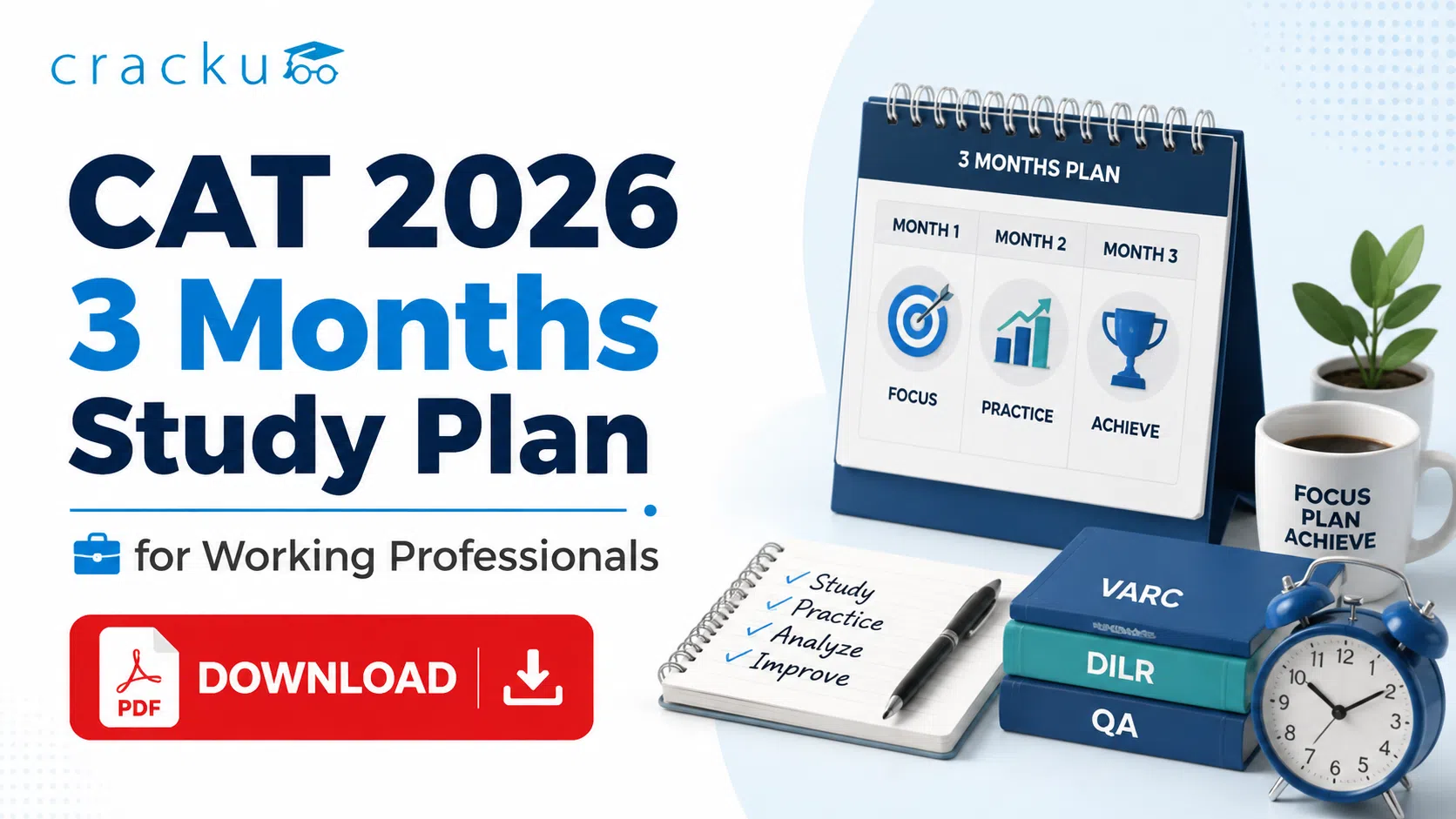 CAT 2026 3 Months Study Plan for Working Professionals
