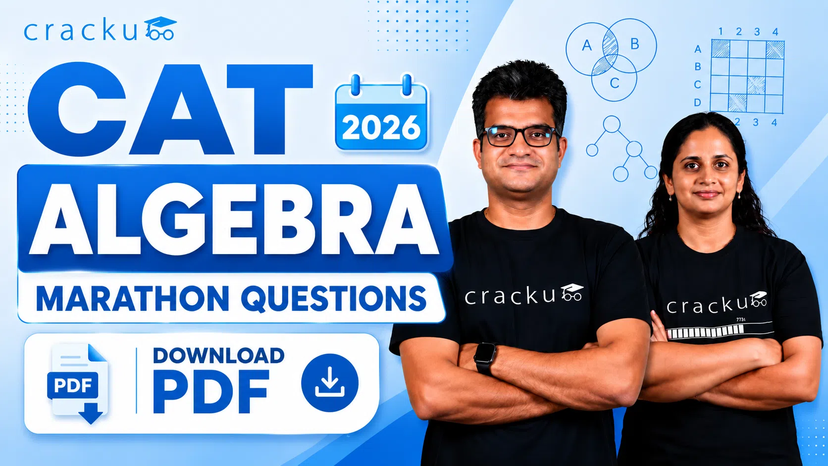 CAT Algebra Marathon Questions 2026 PDF with Video Solutions