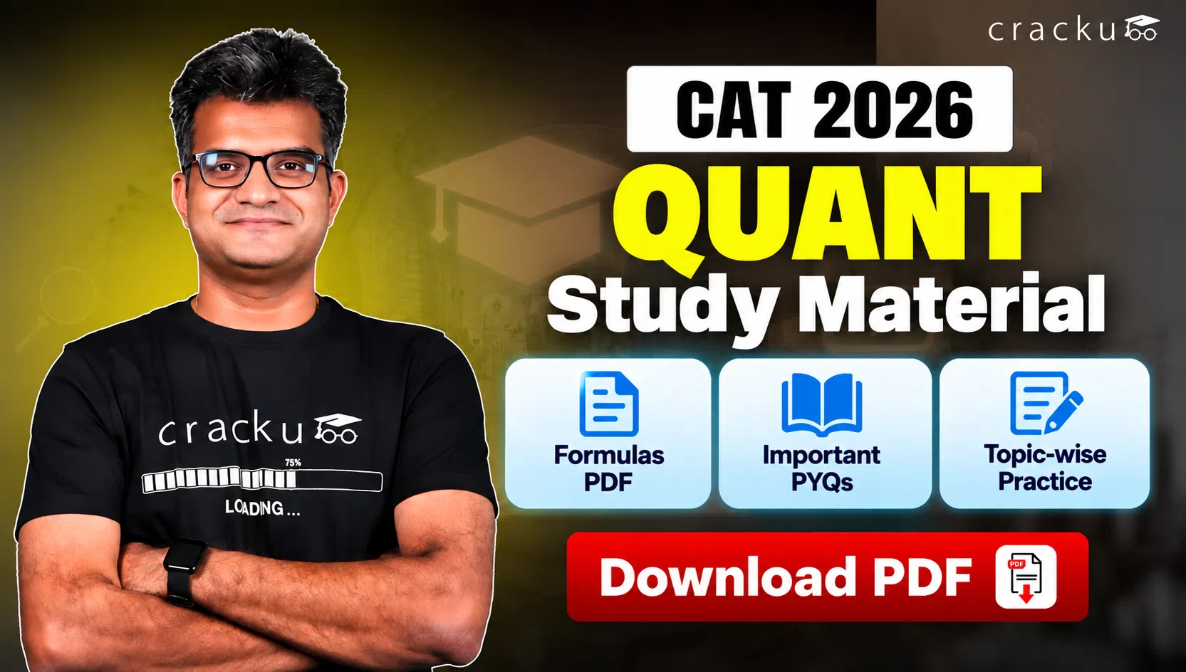 CAT Quant Study Material 2026, Important PYQs, Formula PDF