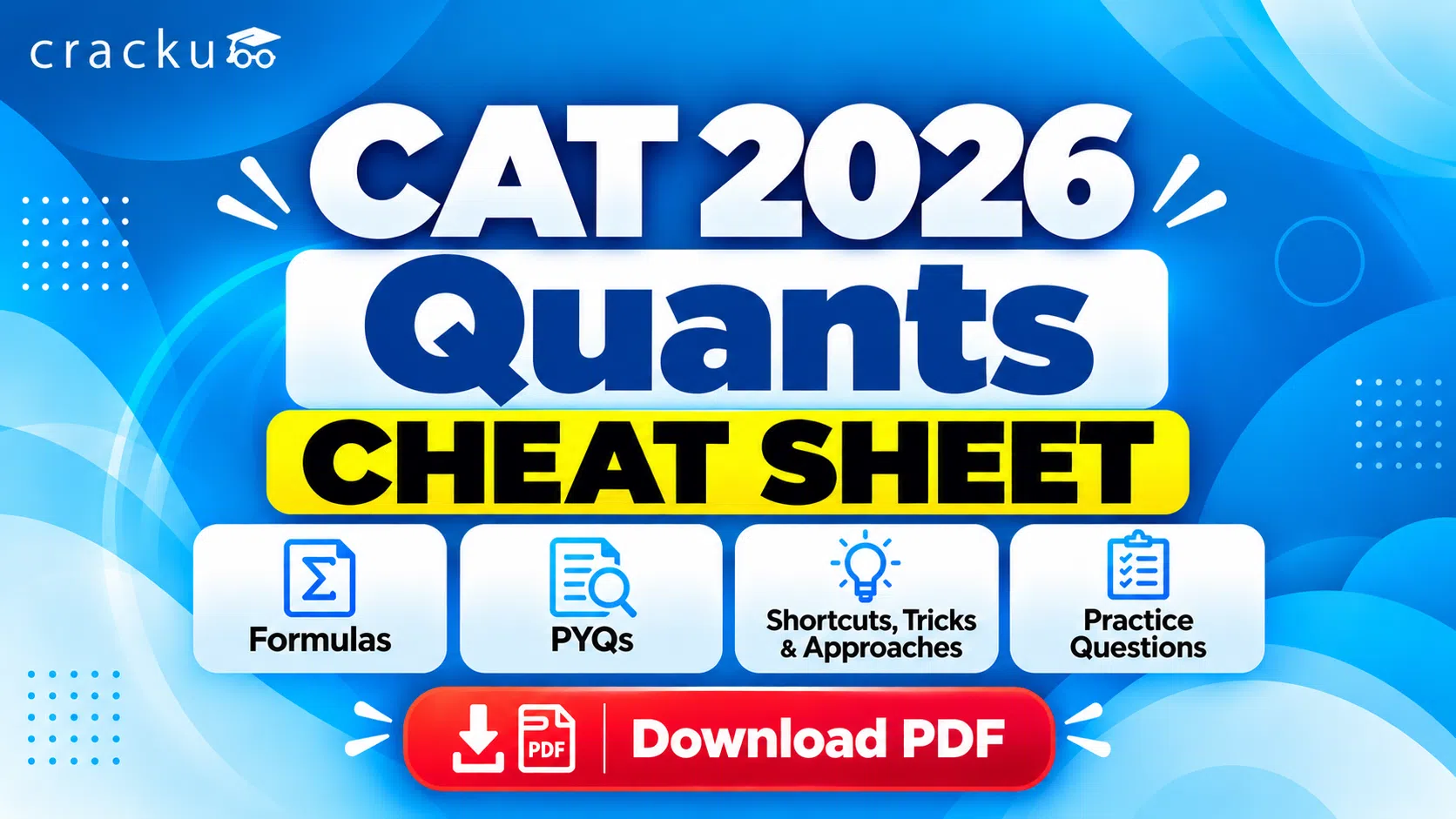 CAT Quant Cheat Sheet 2026: Important PYQs, Formulas PDF