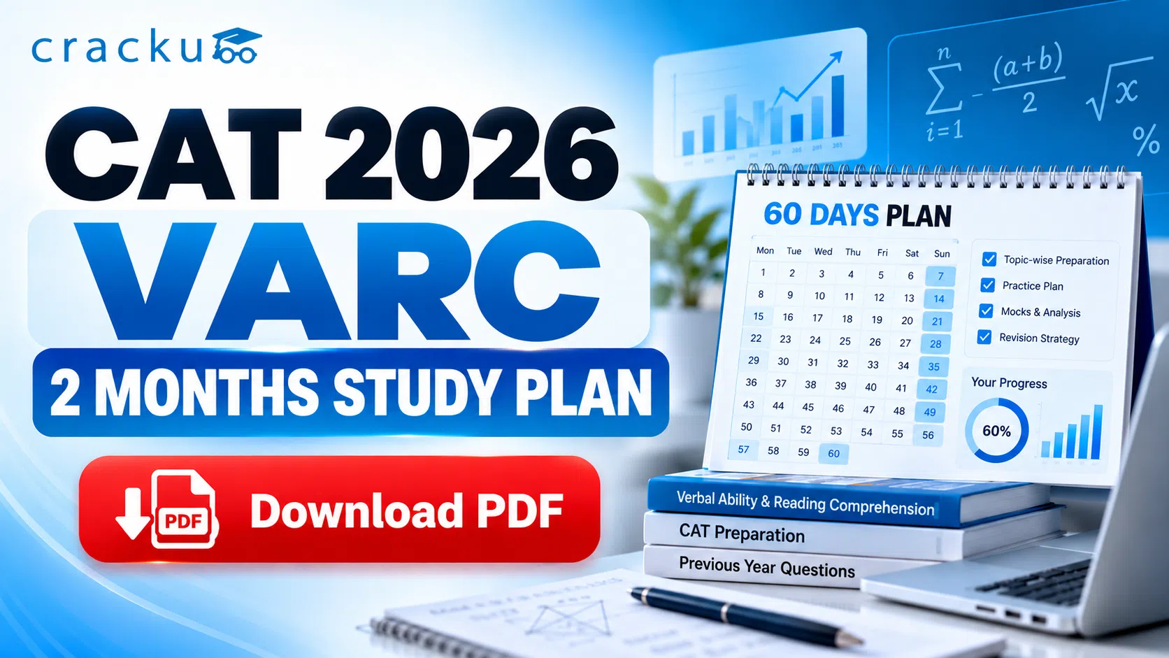 CAT VARC 2 Month Study Plan for 99+ Percentile in CAT 2026