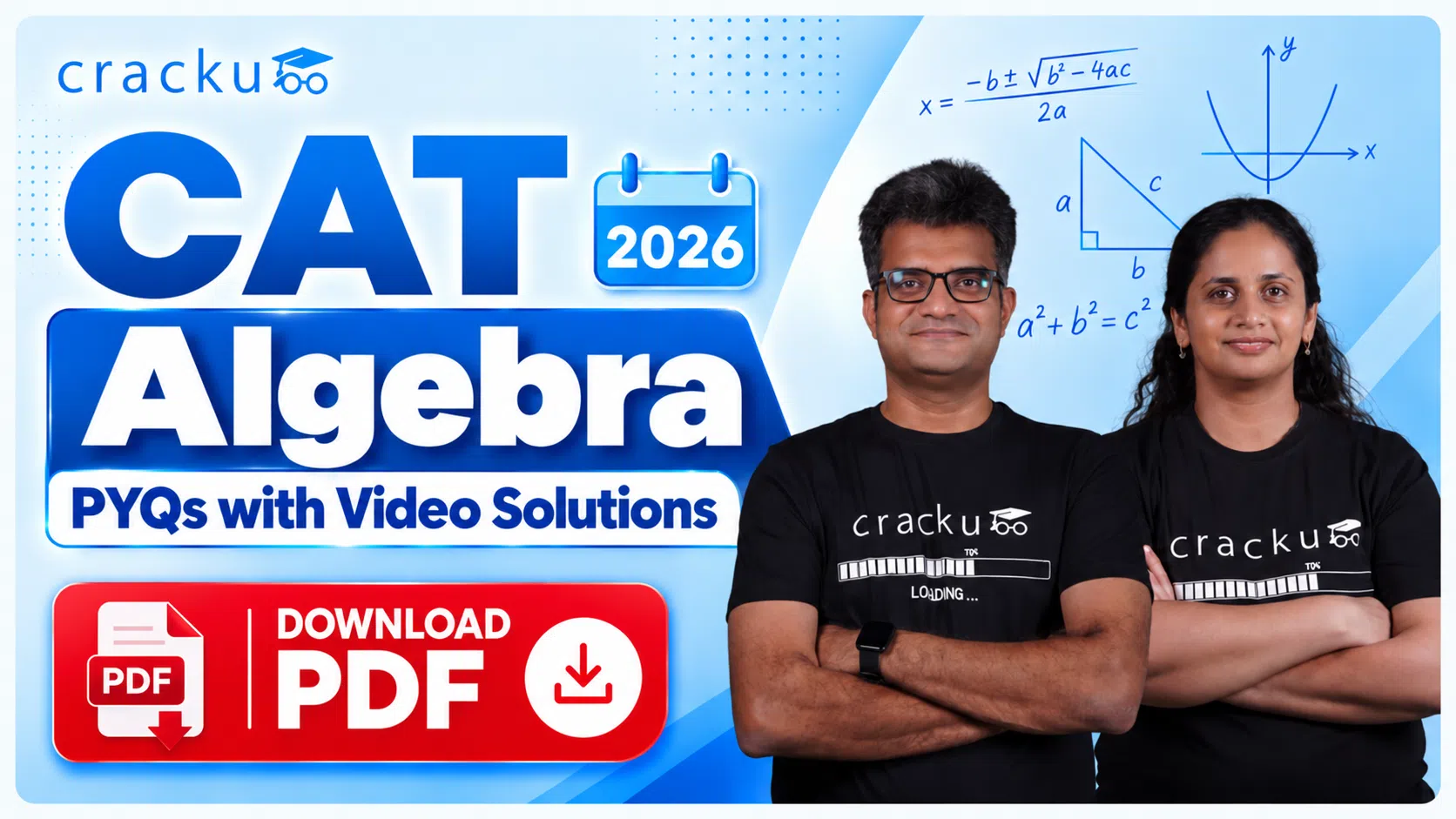 CAT Algebra PYQs with Video Solutions & Formulas PDF